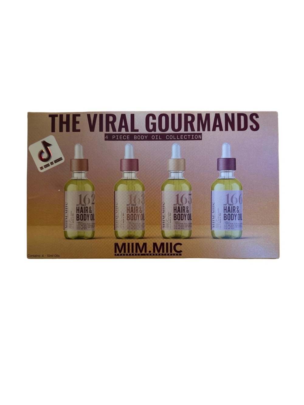 The Viral Gourmands 4-Piece Hair & Body Oil Set - Green